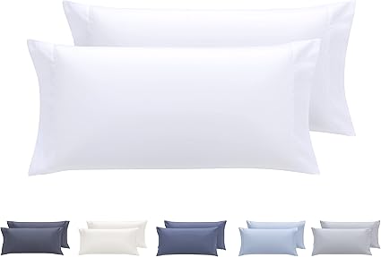 Todocama 2 x Super Soft Hypoallergenic White Cushion Covers 70x40cm