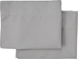 Todocama Pair of Pillow Cases Extra Soft Hypoallergenic Light Grey 120x40cm