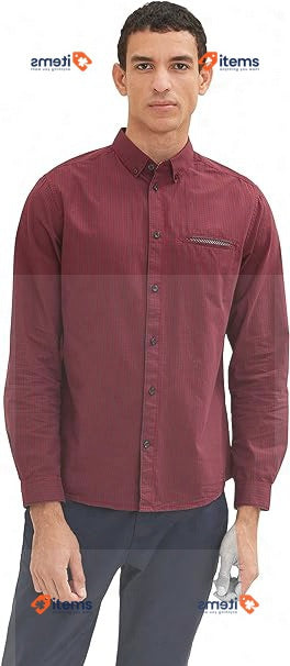 TOM TAILOR Men s Shirt with Checked Pattern Red Size XX Large XXL Blue Grey Mini