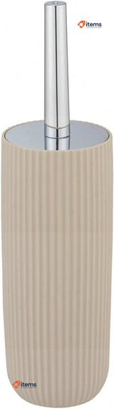 WENKO Agropoli Toilet Brush Set, Beige, BPA-Free, 36.5 x 10 cm, 1 Count