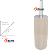 WENKO Agropoli Toilet Brush Set, Beige, BPA-Free, 36.5 x 10 cm, 1 Count