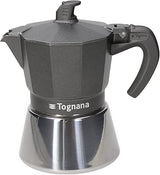 Tognana Ultra Class Induction Mocha Coffee Maker, 3 Cups, Grey