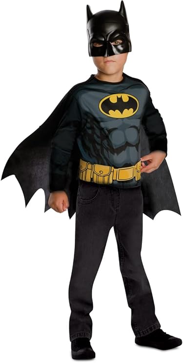 RUBIES DC Official Batman Costume for Children One Size 5-8 Years Black