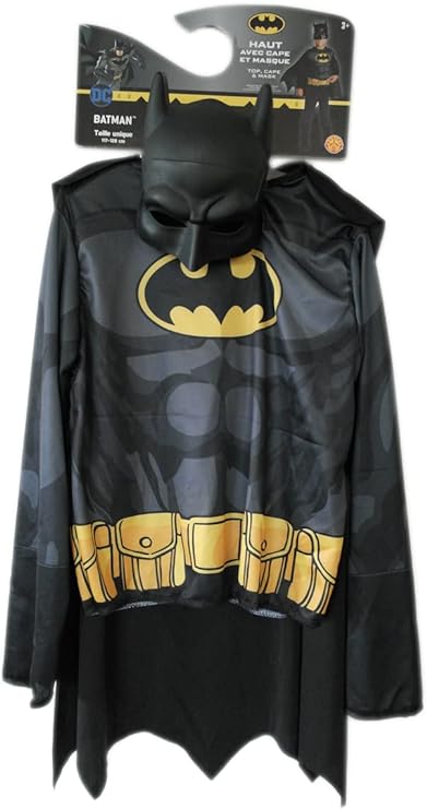 RUBIES DC Official Batman Costume for Children One Size 5-8 Years Black