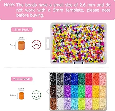 Noa Home Deco Ironing Beads Set 24000 Craft Beads in Organiser Box