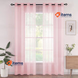 Woaboy Modern Living Room Curtains 2 Pieces 140x245cm Window Curtains Pink