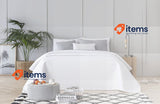Todocama Fine Boutique Bedspread Diamond Design, 80/90 180 x 260 cm, White 100%