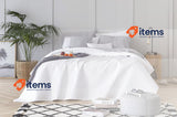 Todocama Fine Boutique Bedspread Diamond Design, 80/90 180 x 260 cm, White 100%