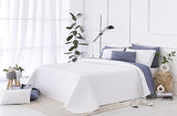 Todocama Fine Quilted Bedspread with Pique Design 200x260cm White