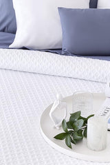 Todocama Fine Quilted Bedspread with Pique Design 200x260cm White