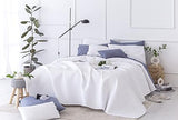 Todocama Fine Quilted Bedspread with Pique Design 200x260cm White