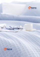 Todocama Fine Boutique Quilt With Pique Design Cama 80/90 180x260cm Light Blue