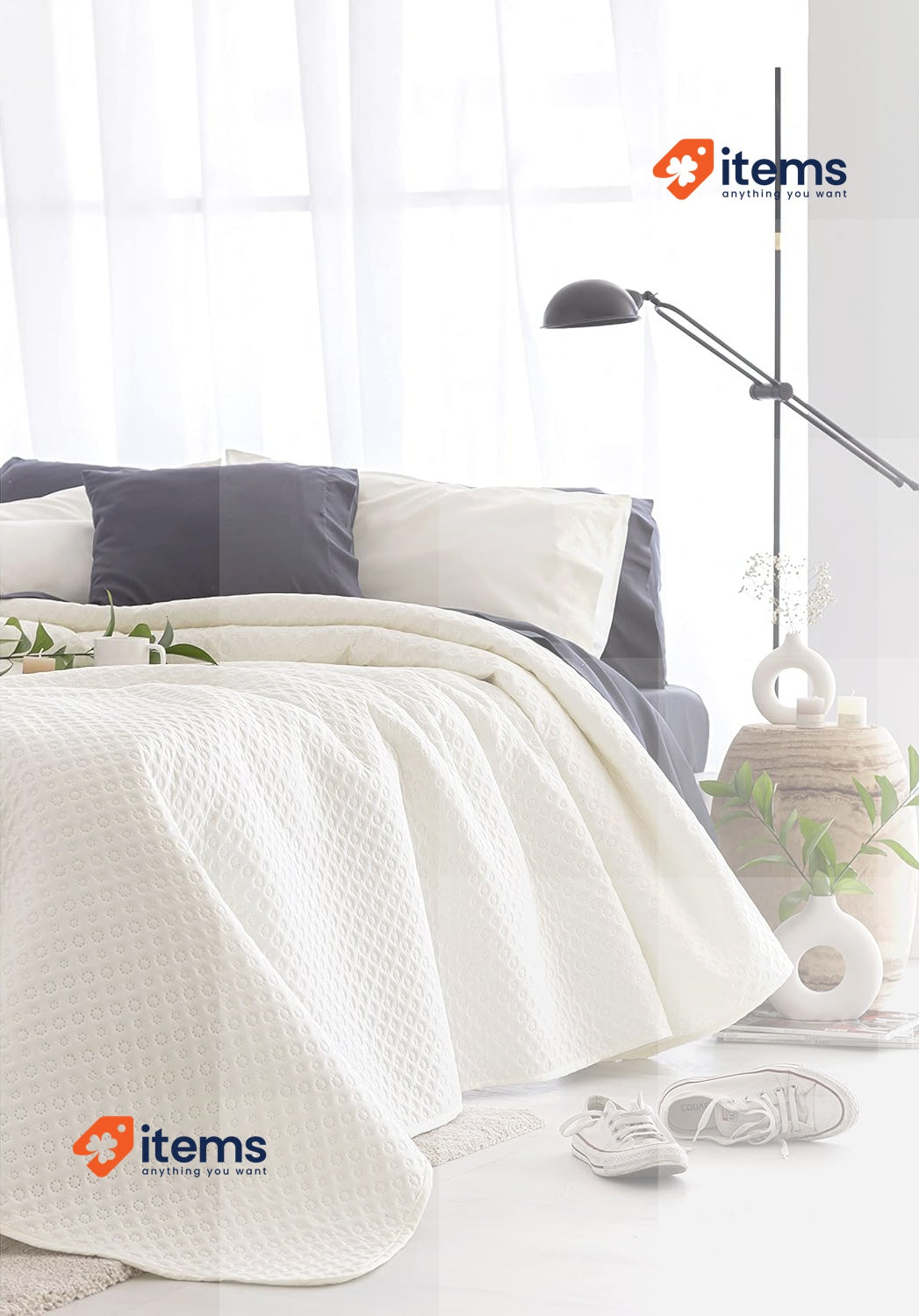 Todocama Fine Quilted Bedspread For All Seasons Soft Microfiber 80/90-180x260cm