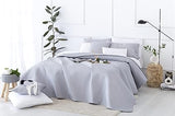 Todocama Fine Boutique Quilt with Pique Design 250 x 260 cm, Light Grey