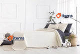 Todocama Fine Boutique Pique Bedspread 250x260cm Beige Microfibre