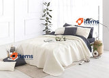 Todocama Fine Boutique Pique Bedspread 250x260cm Beige Microfibre