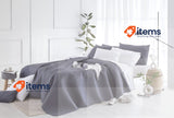Todocama Fine Pique Quilt for all seasons, 140/150/160-250x260cm, Dark Grey