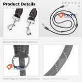 Trhillsbrad Dog Lead 3 mx10 mm, Adjustable Dog Lead for Any Dog, Robust, Black