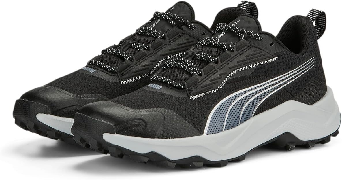 PUMA Men's Obstruct Profoam Road Running Shoe Puma Black Platinum Gray 10 UK