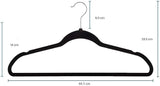 Ediesi, Coat Hangers, Hangers for Clothes 50 pieces - Black without Tie Bar