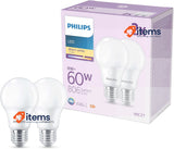 Philips LED Frosted A60 Light Bulb 2 Pack, Warm White 2700K, E27 Edison Screw