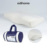 Edihome, Cervical Pillow, Viscoelastica, 50x30x10 White