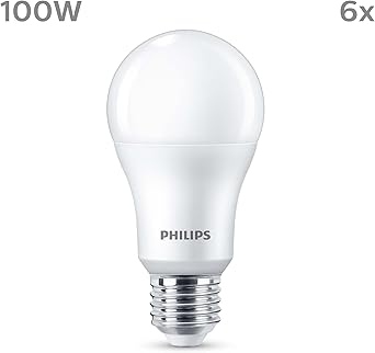 Philips LED bulb A60 13W (Eq. 100W) 1521 lumens, E27 casing, Calid White Light