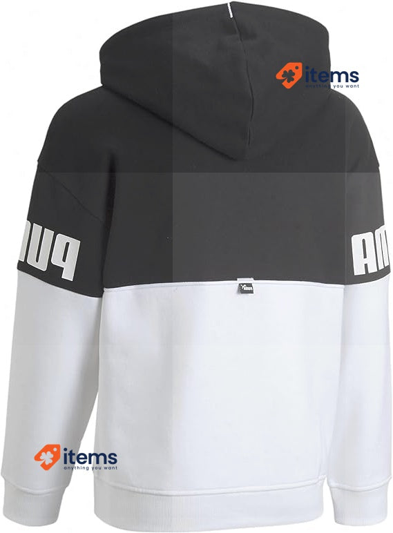 PUMA Girl's Power Colorblock Hoodie Black FL G Sweat Other Girls Clothing