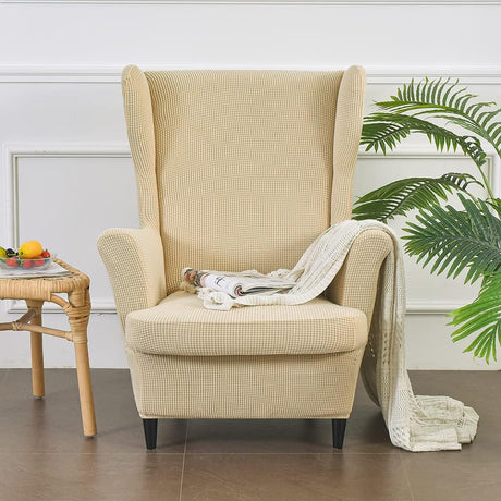 CHNSHOME Wing Chair Slipcovers Beige