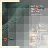 Komfortec Set of 4 Bath Towels & 4 Hand Towels, Anthracite Grey/Dark Green 8