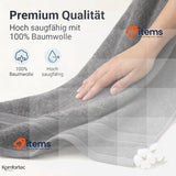 Komfortec Set of 4 Bath Towels & 4 Hand Towels, Anthracite Grey/Dark Green 8