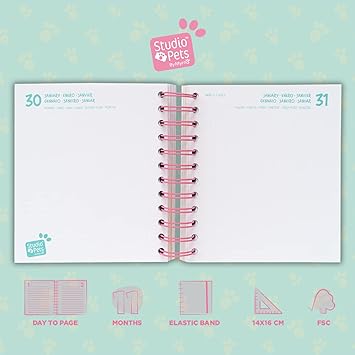 Official Studio Pets Dogs Diary 2022-2023 Back To School 11 Months Diary