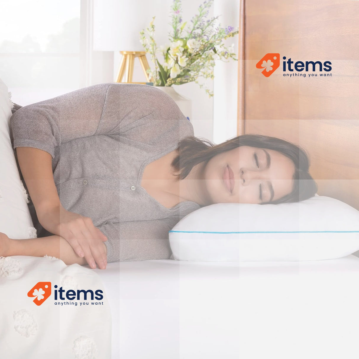 Linenspa 40 x 60 cm Pillow - Set of 2 - Medium Firm Pillow Oeko-Tex Memory Foam
