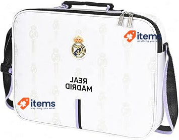 SAFTA Unisex Kid's Real Madrid 1st Kit Wallet 380x60x280mm Black And White Extra