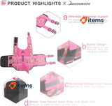 CITÉTOILE Dog Jackets Pink Camo Shark Life Jacket Buoyancy Aid Handle Reflective