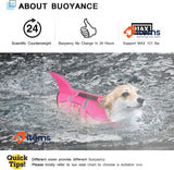 CITÉTOILE Dog Jackets Pink Camo Shark Life Jacket Buoyancy Aid Handle Reflective