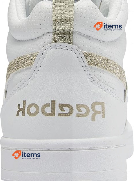 Reebok Girls Royal Prime Mid 2.0 Sneaker Size 13 UK (31 EU) White/Gold Met Child