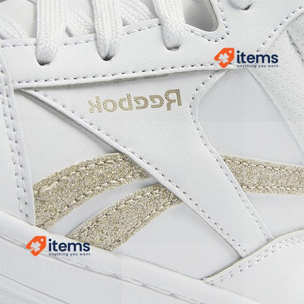 Reebok Girls Royal Prime Mid 2.0 Sneaker Size 13 UK (31 EU) White/Gold Met Child