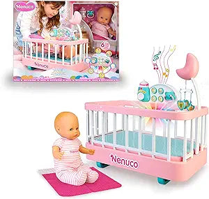 Nenuco Good Sleep Cradle with Baby Doll, Crib, and Accessories 700017203