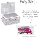 Hobby Gift Filled Sewing Box Homemade, 18.5 x 25.5 x 14.5cm