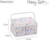 Hobby Gift Filled Sewing Box Homemade, 18.5 x 25.5 x 14.5cm