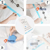 Amazon Basics Vacuum Compression Bags With Hand Pump, Zipper, Size X-Jumbo Clear