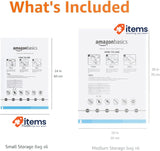Amazon Basics Roll-Up Travel Storage Bags, 6 Small & 6 Medium, Transparent
