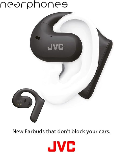 JVC Nearphones HA-NP35T-B, True Wireless Earbuds, Open Ear Design Black