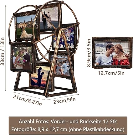 aleawol Ferris Wheel Photo Frame Bronze