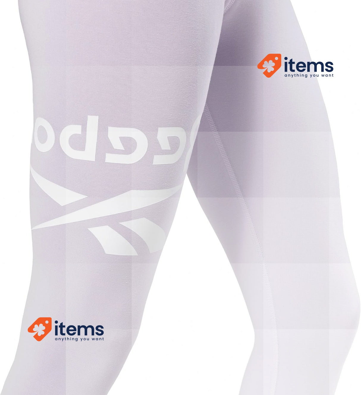 Reebok Women s Identity Logo Pull on Leggings Purple Oasis, Size M XL Women's