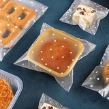 RIVIEVAL Celophan Transparent Self-adhesive Cookies Bags Plastic - 200 Pieces