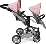 Bayer Chic 2000 - Linus Duo doll's pram, twin doll pram for children pink