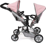 Bayer Chic 2000 - Linus Duo doll's pram, twin doll pram for children pink