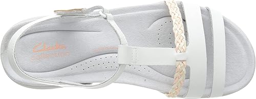 Clarks Amanda Tealite Sports Sandal Women White Leather (6.5 UK)